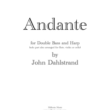 Dahlstrand - Andante pour Contrebasse & Harpe