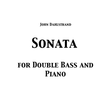 Dahlstrand - Sonate pour Contrebasse & Piano